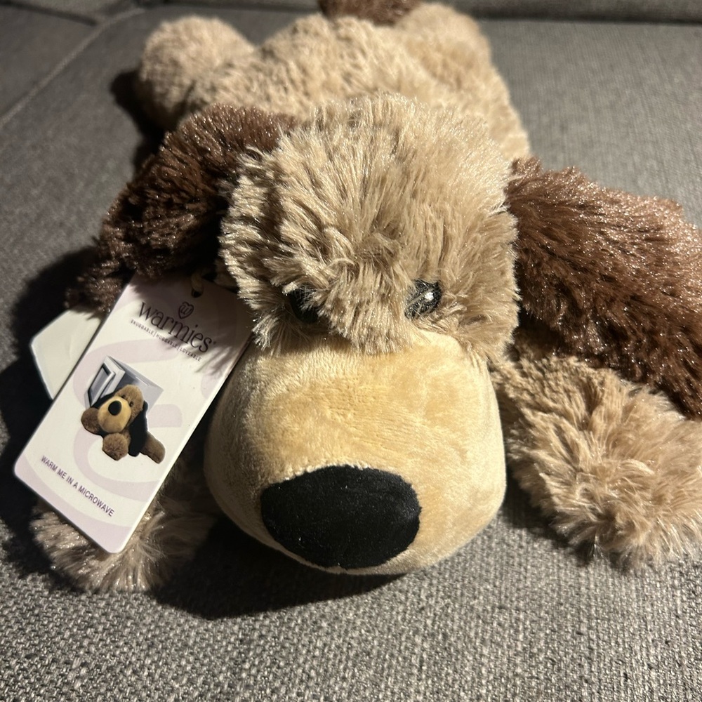 Warmies Plush Dog  Brown and Tan
